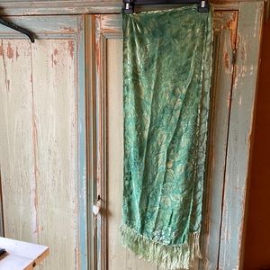 Silk velvety particular sheer scarf NWOT